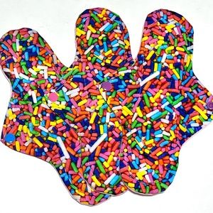 3 ClothPadLand Heavy Menstrual Cloth Pads with Zorb, Washable Period Pads Rumps